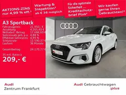 Weiß Gebraucht 2022 Audi A3 Sportback e-tron Advanced Limousine | 21.950 € (Fairer Preis)