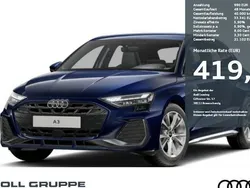 Blau Neu 2025 Audi A3 Sportback S-Line Limousine | 40.990 € (Guter Preis)