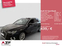 Schwarz Gebraucht 2024 Audi A3 Sportback Advanced Limousine | 29.980 € (Superpreis)