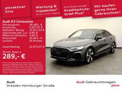 Daytonagrau perleffekt Gebraucht 2024 Audi A3 S-Line Limousine | 38.480 €
