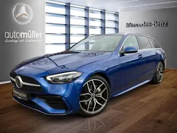 Blau spektralblau Gebraucht 2022 Mercedes C220 AMG Limousine | 36.980 € (Fairer Preis)