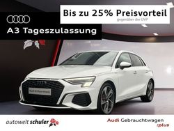 Gletscherweiß metallic Gebraucht 2024 Audi A3 Sportback S-Line Limousine | 37.690 € (Fairer Preis)