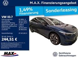 Aquamarinblau metallic (metallic) Gebraucht 2024 VW ID.7 Pro Limousine | 45.989 € (Fairer Preis)