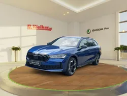 Blau Neu 2025 Skoda Superb SportLine Kombi | 54.500 € (Etwas zu teuer)