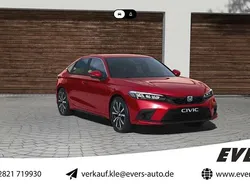 Premium crystal red metallic Neu 2025 Honda Civic Elegance Limousine | 34.950 € (Guter Preis)