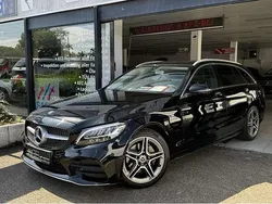 Schwarz Gebraucht 2019 Mercedes C180 AMG line Kombi | 20.990 € (Fairer Preis)