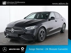 Schwarz obsidianschwarz Gebraucht 2024 Mercedes C180 AMG Limousine | 41.470 € (Teuer)