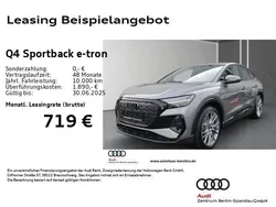 Grau Neu 2024 Audi Q4 Sportback e-tron S-Line SUV | 61.695 € (Fairer Preis)