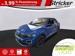 Ravennablau metallic schwarz (metallic) Gebraucht 2021 VW T-Roc Cabriolet Style Cabrio | 22.947 € (Fairer Preis)