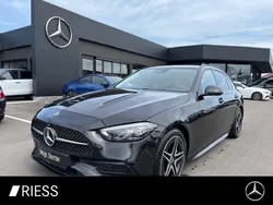 Metalliclack obsidianschwarz Gebraucht 2024 Mercedes C220 AMG Kombi | 42.900 € (Fairer Preis)