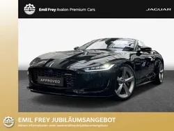 Santorini black metallic Gebraucht 2023 Jaguar F-Type R-Dynamic Cabrio | 65.999 € (Teuer)