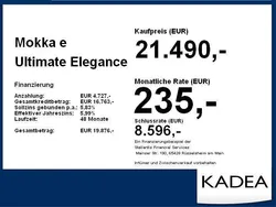 Jade weiss/arktis weiss (metallic) Gebraucht 2023 Opel Mokka-e Ultimate SUV | 21.490 € (Guter Preis)