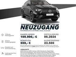 Schwarz Gebraucht 2024 Mercedes GLE450 AMG AMG line Limousine | 109.900 €