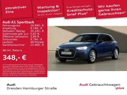 Navarrablau metallic/mythosschwarz metallic Gebraucht 2024 Audi A1 Sportback Advanced Plus Kleinwagen | 26.990 € (Fairer Preis)