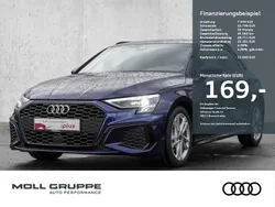 Blau Gebraucht 2024 Audi A3 Sportback S-Line Limousine | 31.940 € (Superpreis)