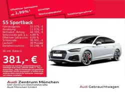 Gletscherweiß metallic Gebraucht 2022 Audi S5 Limousine | 55.379 € (Teuer)