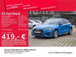 Turboblau Gebraucht 2022 Audi A3 S-Line Limousine | 27.382 € (Etwas zu teuer)