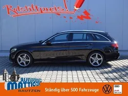 Schwarz (obsidianschwarz metallic) Gebraucht 2017 Mercedes C180 Sport Limousine | 21.859 € (Fairer Preis)