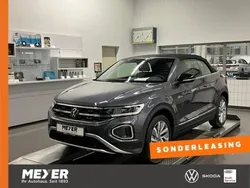 Schwarz (grau (rauchgrau metallic / schwarz)) Neu 2025 VW T-Roc Cabriolet Goal Cabrio | 43.689 € (Guter Preis)