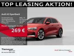 Rot Gebraucht 2024 Audi A3 Sportback S-Line Limousine | 37.390 € (Fairer Preis)