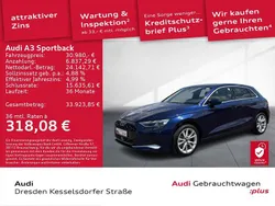 Blau Gebraucht 2024 Audi A3 Sportback Advanced Limousine | 29.980 € (Superpreis)