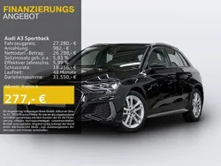 Schwarz Gebraucht 2023 Audi A3 Sportback S-Line Limousine | 27.280 € (Superpreis)