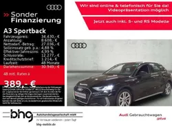 Mythosschwarz metallic Gebraucht 2024 Audi A3 S-Line Limousine | 34.430 € (Fairer Preis)
