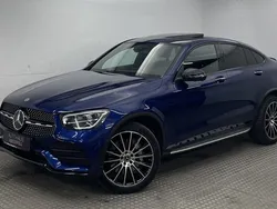 Brilliantblau (metallic) Gebraucht 2021 Mercedes GLC220 AMG Coupé | 46.800 € (Etwas zu teuer)