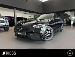 Metalliclack obsidianschwarz Gebraucht 2025 Mercedes C180 AMG line Kombi | 46.900 €