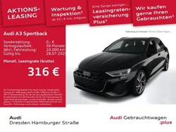 Schwarz Gebraucht 2024 Audi A3 Sportback S-Line Limousine | 39.450 € (Teuer)