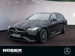 Schwarz / obsidianschwarz Gebraucht 2024 Mercedes C220 AMG line Kombi | 48.950 € (Teuer)
