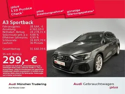Daytonagrau perleffekt Gebraucht 2022 Audi A3 Sportback e-tron S-Line Limousine | 28.644 € (Fairer Preis)
