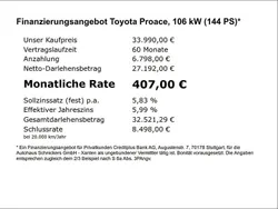 Schwarz Gebraucht 2022 Toyota Proace Verso Kombi | 33.990 € (Fairer Preis)