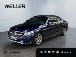 Blau Gebraucht 2018 Mercedes C180 AMG line Cabrio | 28.290 € (Fairer Preis)