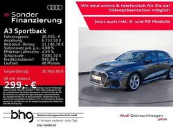 Grau Gebraucht 2022 Audi A3 Sportback S-Line Kleinwagen | 26.930 € (Fairer Preis)