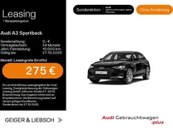 Schwarz Gebraucht 2024 Audi A3 Sportback Advanced Limousine | 29.999 € (Fairer Preis)