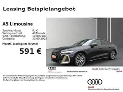 Schwarz Neu 2025 Audi A5 S-Line Coupé | 54.610 € (Fairer Preis)