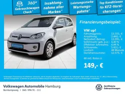 Weiß Gebraucht 2021 VW up! move up! Kleinwagen | 13.555 € (Fairer Preis)