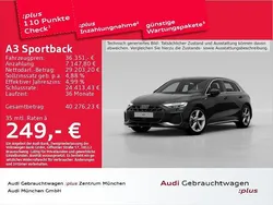 Mythosschwarz metallic Gebraucht 2024 Audi A3 S-Line Limousine | 36.351 € (Guter Preis)