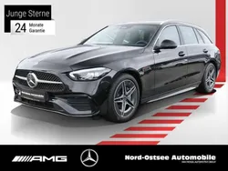 Metalliclack obsidianschwarz Gebraucht 2024 Mercedes C220 AMG Kombi | 40.490 € (Guter Preis)
