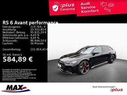 Mythosschwarz metallic Gebraucht 2025 Audi RS6 Performance Kombi | 119.769 € (Fairer Preis)