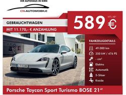 Grau Gebraucht 2022 Porsche Taycan Sport Turismo Limousine | 69.990 € (Teuer)
