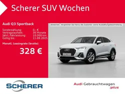 Gletscherweiß metallic (metallic) Gebraucht 2025 Audi Q3 Sportback Ambiente SUV | 42.200 € (Fairer Preis)