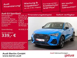Turboblau Gebraucht 2023 Audi Q3 Sportback S-Line SUV | 42.150 € (Etwas zu teuer)