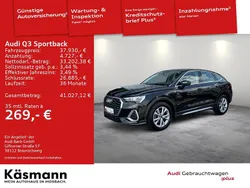 Mythosschwarz metallic Gebraucht 2024 Audi Q3 Sportback S-Line SUV | 37.930 € (Fairer Preis)
