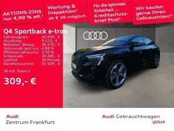 Mythosschwarz metallic Gebraucht 2023 Audi Q4 Sportback e-tron Ambiente SUV | 45.890 € (Etwas zu teuer)