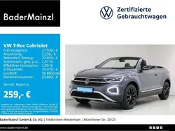 Rauchgrau metallic/schwarz Gebraucht 2023 VW T-Roc Cabriolet Style Cabrio | 27.930 € (Guter Preis)