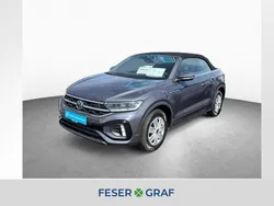 Rauchgrau metallic schwarz Gebraucht 2024 VW T-Roc Cabriolet R-line Cabrio | 31.440 € (Superpreis)