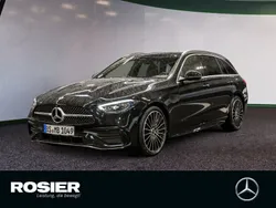 Schwarz / obsidianschwarz Gebraucht 2024 Mercedes C220 AMG line Kombi | 49.850 € (Teuer)