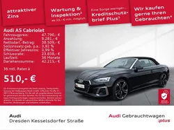 Mythosschwarz metallic/verdeck Gebraucht 2024 Audi A5 Cabriolet S-Line Cabrio | 47.790 € (Fairer Preis)